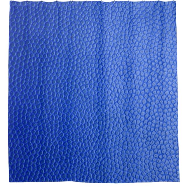 Blue leather skin texture skin shower curtain (Front)