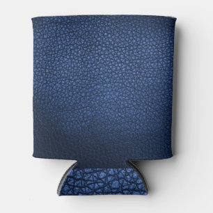 Blue Leather Texture: Closeup Background. Can Cooler
