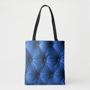Blue Leather Texture: Luxurious Background Tote Bag