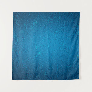 Blue leather texture tapestry