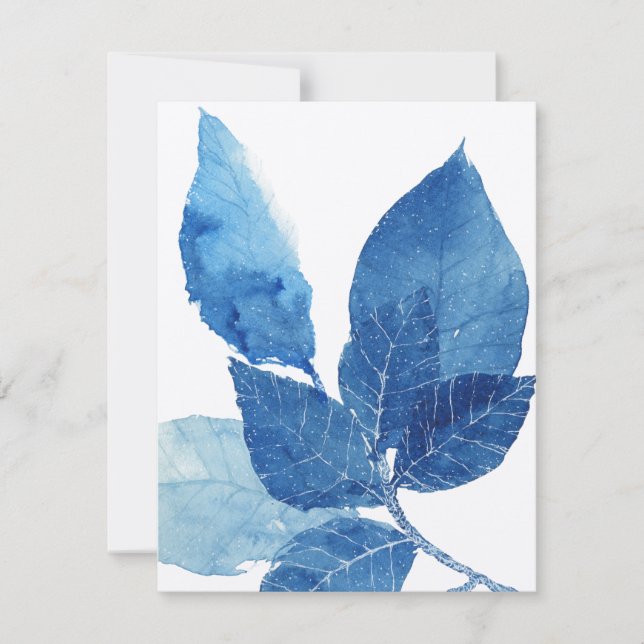 Blue Leaves - Blank Card V1 (Front)