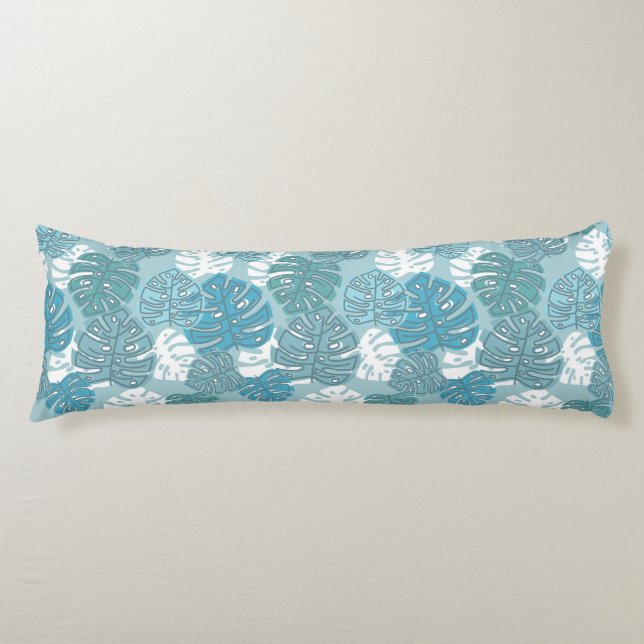 blue leaves body pillow (Front)