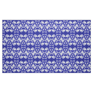Blue Leaves. Fabric