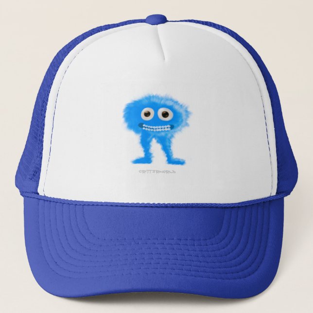 Blue Leggy Critter Trucker Hat (Front)