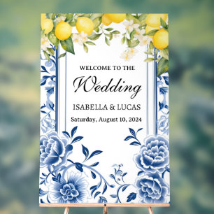 Blue Lemon Acrylic Wedding Sign