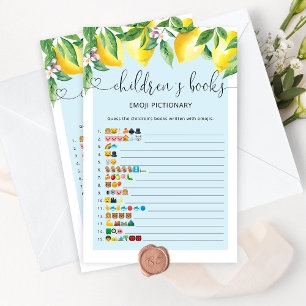 Blue Lemon childrens books emoji pictionary game