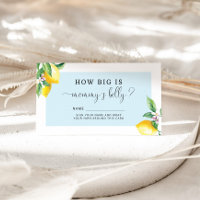 Blue Lemon How big is mummy's belly Enclosure Card