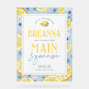 Blue Lemon Main Squeeze Acrylic Welcome Sign