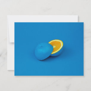 blue lemon sliced into two halves