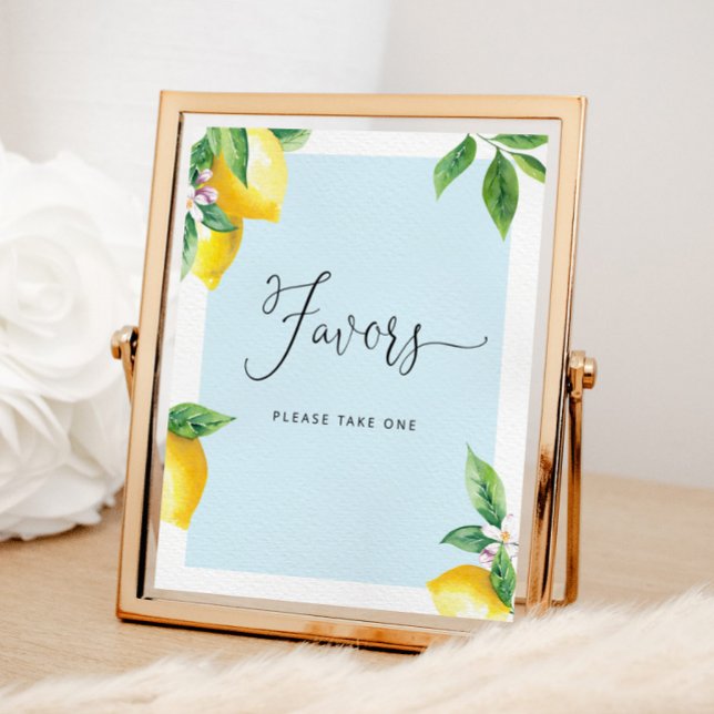 Blue Lemons baby shower Favors Poster (Creator Uploaded)