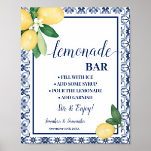 Blue Lemons Mediterranean Lemonade Bar  Poster