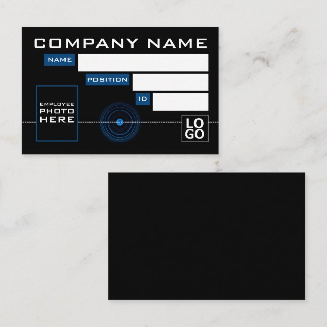 Blue Lens, Photo ID Cards (Front/Back)