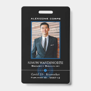 Blue Lens, Photo Security Industry ID Badge