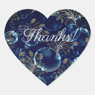 Blue lenses, bokeh heart sticker