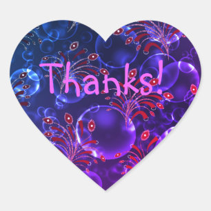 Blue lenses, bokeh heart sticker