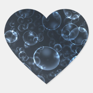 Blue lenses, bokeh heart sticker