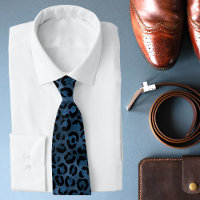 Blue Leopard Animal Print Luxury Stylish Shimmer