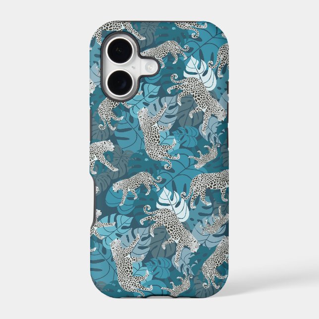 Blue Leopard Botanical Tropical Jungle (Back)