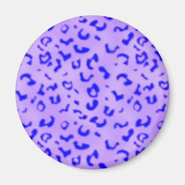Blue Leopard Magnet (Front)