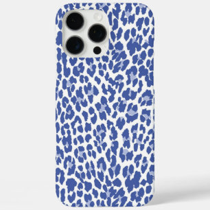 Blue Leopard Pattern iPhone 16 Pro Max Case