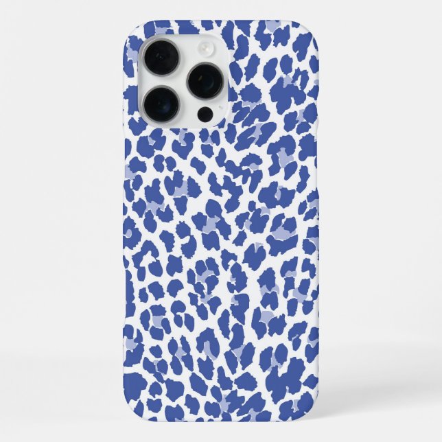 Blue Leopard Pattern iPhone Case (Back)