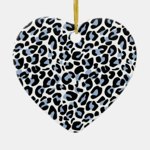 Blue Leopard Print Ornament