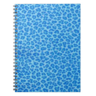 Blue Leopard Print Spiral Notebook