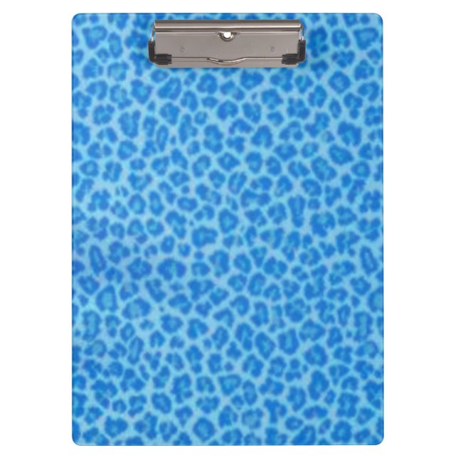 Blue Leopard Skin Clipboard (Front)