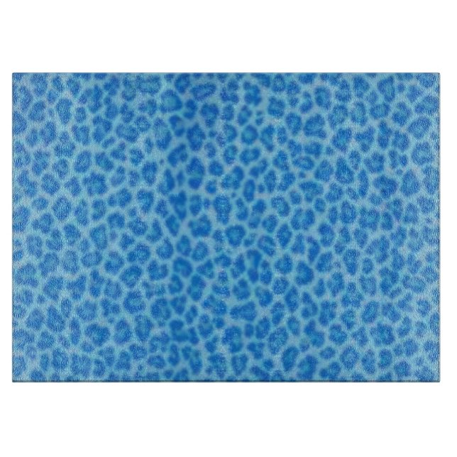 Blue Leopard Skin Cutting Board (Front)
