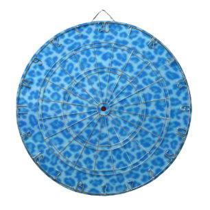 Blue Leopard Skin Dart Board