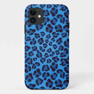 blue leopard texture pattern iPhone 11 case