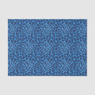 blue leopard texture pattern tissue paper