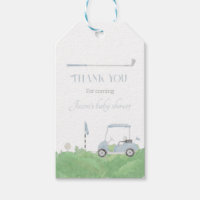 Blue let’s par tee Golf Birthday gift tag