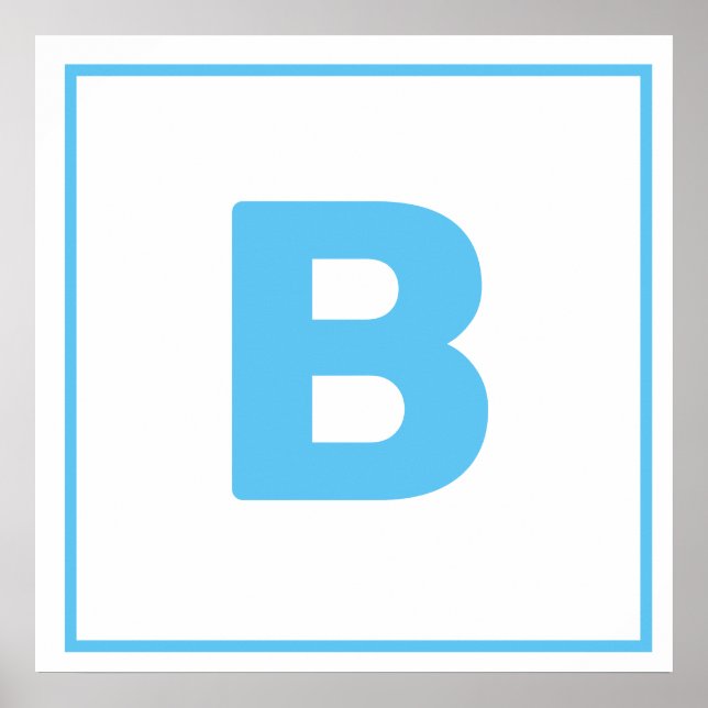 Blue letter B  Poster (Front)