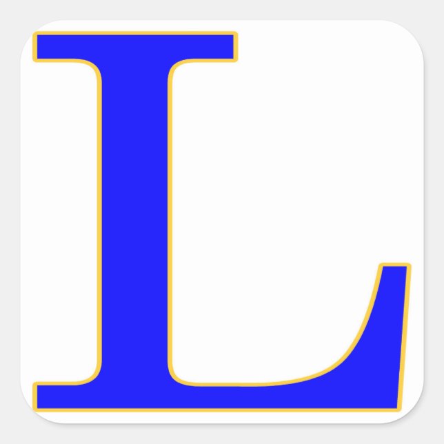 Blue Letter L Sticker (Front)