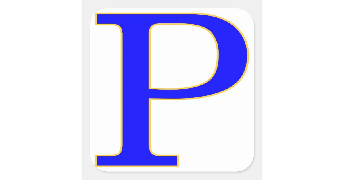 Blue Letter P Sticker | Zazzle