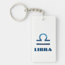 Blue Libra Zodiac Signs On White