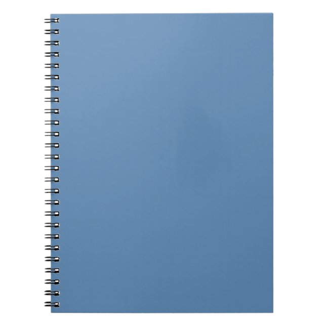 Blue Lichen Solid Color Print, Light Blue Gray Notebook (Front)