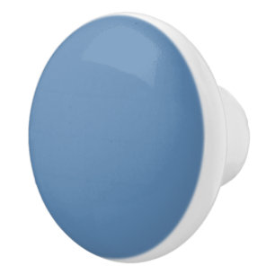 Blue Lichen Solid Colour Print, Light Blue Grey Ceramic Knob