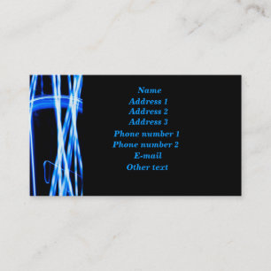 Blue light business card