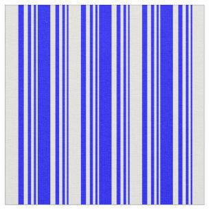 Blue & Light Cyan Coloured Striped Pattern Fabric