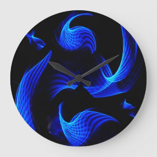 Blue Light Extravaganza Wall Clock
