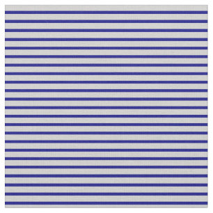 Blue & Light Grey Lined/Striped Pattern Fabric