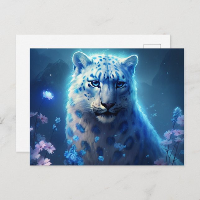 Blue Light Jaguar Postcard (Front/Back)