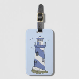 blue light luggage tag