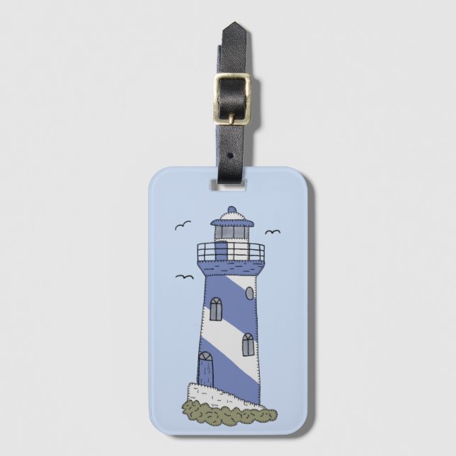blue light luggage tag (Front Vertical)