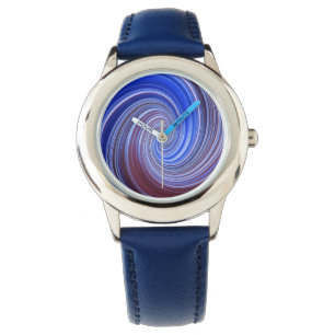 Blue Light Paint Swirl Watch