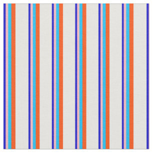 Blue, Light Pink, Deep Sky Blue, Red, and White Fabric