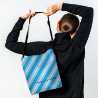 Blue Light pink diagonal stripes