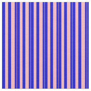 Blue & Light Pink Striped/Lined Pattern Fabric